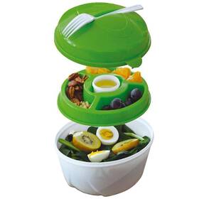 Pg93921 -eternal- Salad Bowl And Lunch Box Set - Leak Proof Bpa-free -6 Pieces -large Green