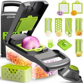 Vegchop1 0not 12 In 1 Multifunctional Chopper With Container X Blade Vegetable Eg