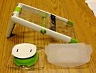 102-824-120 Chefn Sleek Slice Slicer Hand Held Collapsible Mandoline Lime Green
