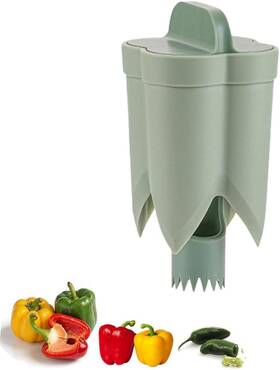 2-in-1 Bell Pepper Cutter 313109666641 Seed Corer Remover 2025 Upgraded And Deseeder For