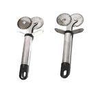 40351 Diny Stainless Steel Pastry Wheel Ravioli Cutter Double Edge Pizza