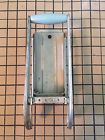 490250 Villa Vintage 1949 The Steel Potato Chipper French Fry Slicer Turquoise Blue