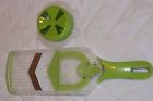557d Kitchenrite Mandoline Handheld Food Slicer Precion-cut Adjustable V-blade Green New 708038265018