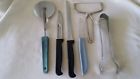 3knives 6 Tongs Set Slicer Utensil Cutter Cheese Pizza Piece