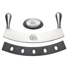 603167533741 The Bold Bee New Silver Stainless Steel Mezzaluna