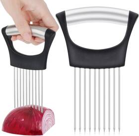 621363 1 Onion Slicer Stainless Steel Cutter Holder For Slicing Vegetable Cho