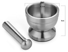 6590638519073 Mangocore Double Stainless Steel Metal Mortar Salt And