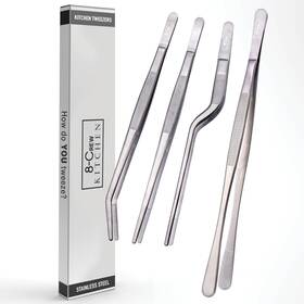 8-crew 8 Crew Kitchen 198715216646 Chef Tweezers - 3 Stainless Steel Inch Culinary For