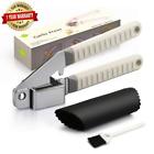 8011587361448 Unbranded Stainless Steel Garlic Chopper With Silicone Peeler