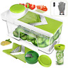 8541972829 Onson Adjustable Mandoline With Spiralizer Vegetable Slicer Blades 696394617360