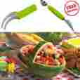 96379 Unbranded Watermelon Slicer Server Slice Right Melon Baller Fruit Carving Knife Stainless 740616096379