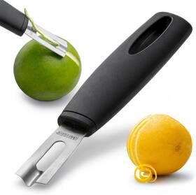 A Bar Above 810123240135 Black Handle Stainless Steel Channel Knife Chef-grade Citrus Garnis