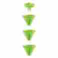 A21718 Mastrad Green Deco Veggie Slicer Funnel-shaped Blades Kitchen Spiral Vegetable Slicers 3485990217183