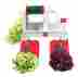 A4982802 Paderno World Cuisine Folding Tri-blade Spiralizer Red