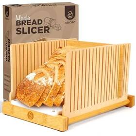 Abioto 850031614826 Bread Slicer For Homemade - No Splinters With Hdpe Base And Maple Fingers