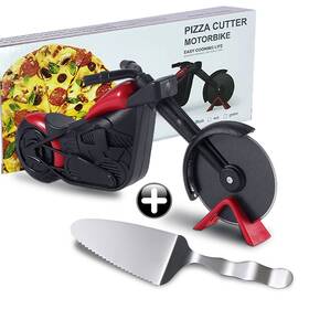 Abmlsl 779605605995 Pizza Cutter Quality Stainless Steel Motorcycle Wheel Super Shar