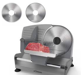 Md-toa520s Aemego Food Slicer With Removable Blade Adjustable Thickness - Stainless Steel