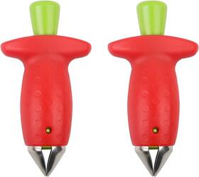 Min14563 Air Mingo Strawberry Huller Fruit Slicer Set Red/green Quick Remove Berry Ste
