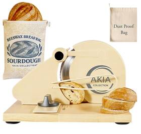 Akia Collection 199284433151 Bread Slicer For Homemade And Sourdough Rounds Manual Cutter