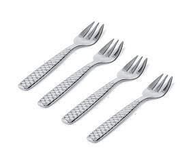 36s4 Alessi Fm23/36s4 Colombina Fish Set Of 4 Oyster And Clam Forks 14.00 X 17.50 10.00 Cm