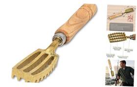 8541910278 Alexra Made In Japan Extra Fish Scaler Brush With Brass Serrated Sawtooth Large 1