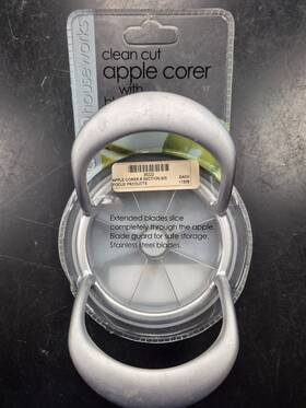 11508 Amco Houseworks Model Clean Cut 8-section Apple Corer With Blade Guard New