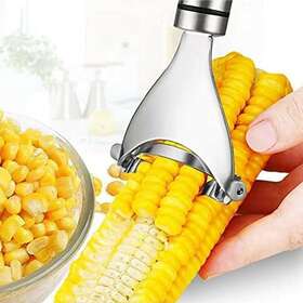 Ameribox 889429600370 Stainless Steel Corn Cob Peeler Stripper Remover Kitchen Cutter Thresher Tool