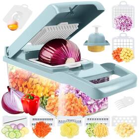 Amzeth 712746605608 Vegetable Chopper Food Pro 12 In1 Multifunctional Onion Veggi