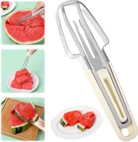 7qnvvj8gh Andibro 585998 1 3-in-1 Watermelon Fork Slicer Cutter Stainless Steel Popsicle Metal Knife Tool