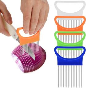 Andibro 744110415315 4 Pcs Onion Holder For Slicing Stainless Steel Slicer Cutter Chopp