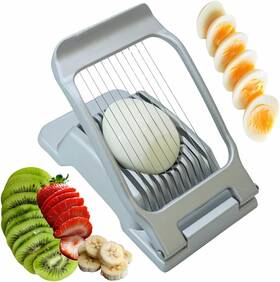 Annie & Mia Design 744110641738 Egg Slicer Stainless Steel Wires Heavy Duty Aluminum Alloy Dishwasher Safe