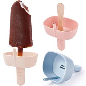 3ndphstrawb-hrs-mtus Aodistuce 3 Pack Drip Free Silicone Popsicle Holders With Straw For K