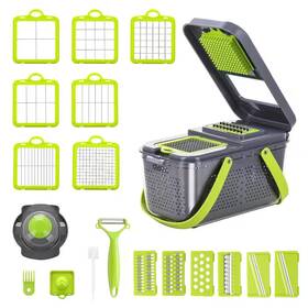 Aoibox 445025661660 22-in-1 Food Vegetable Chopper With Container Dicers Cutter Multi Kitchen Tool W