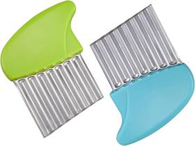 Aorvst 744110827019 Crinkle Cutter Stainless Steel Waffle Fry Wavy Chopper For Veggies