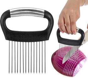 Hzvikhd4n Aozuo 609319 1 Onion Slicer Stainless Steel Holder For Slicing Cutter Black