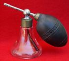 Art Medicine Deco Glass Pump Spray Vintage Rare Rubber Bottle Devilbiss