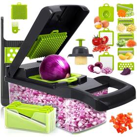 Artbros 628094773350 Vegetable Chopper Veggie 13 In 1 Multifunctional Cutter O