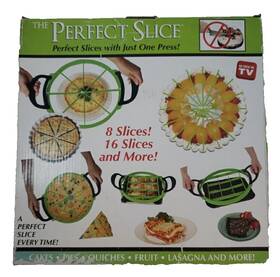 01384 As Seen On Tv Perfect Slice Pie Cake Quiche Fruit Lasagna Press And Kit New