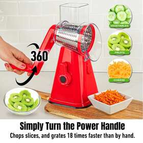 As Seen On Tv 313031252295 Nutrislicer 3-in-1 Spinning/rotating Mandoline And Countertop Food