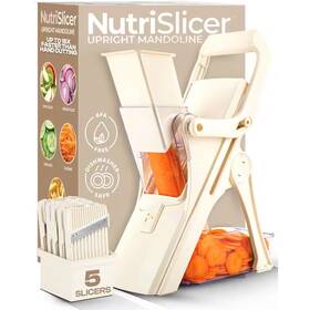 As Seen On Tv 445042454405 Nutri Slicer Mandoline 5-in-1 Multi-functional Portable Countertop Kitchen Mando