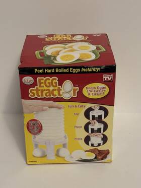 As Seen On Tv 715933508881 Eggs Stractor Egg Peeler White -