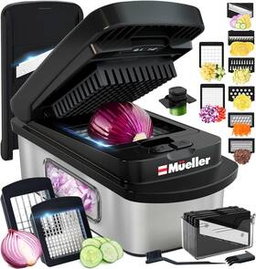 Mss-780 Austria Pro-series 10-in-1 8 Blade Stainless Steel Multi Vegetable Chopper And Mandolin