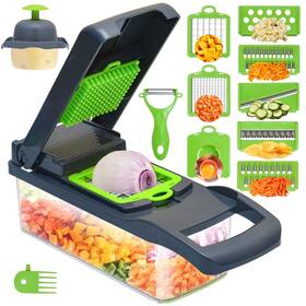 Ayat Marketplace 198168133453 Vegetable Chopper Container Onion Slicer 16 In 1 Multi Functional Food Chop