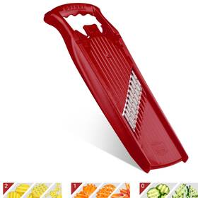 B Rner 018093560413 Wave-waffle Powerline Crinkle Cut Vegetable Slicer Red Wavy Mandoline For