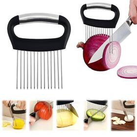 Xlm-093 Badao Onion Holder For Slicing 1pcs Stainless Steel Slicer Onions Cutt