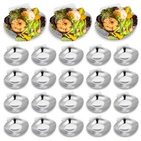 Le-baderke-2287 Baderke 24pk Stainless Steel Grillable Shells For Oysters Clams Seafoods Baki