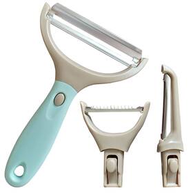 Bahoki Essentials Bh555 3 Piece Peeler Set - Stainless Steel Trio 4x2 Multicolor