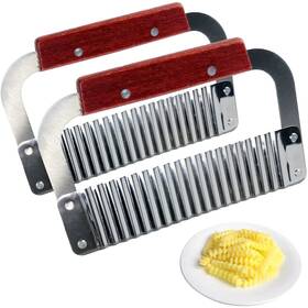 Bancoo 798107985633 2-pcs Set Wavy Crinkle Cutting Tool Cutters For Carrot Veggies Potato Serrated