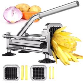 Stj-02 Befano Potato Slicer Cutter With 1/2-inch And 3/8-inch Blades French Fries Veggies