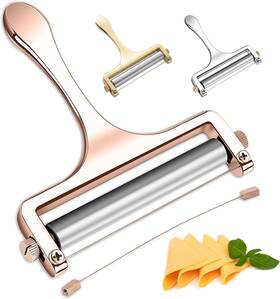Nld02 Bellemain Stainless Steel Cheese Slicer Adjustable Wire Cutter For Block Thick Thin